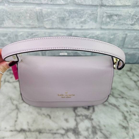 Kate Spade Staci Saffiano Shoulder Bag Crossbody & Wallet In Lilac Moon - Picture 5 of 16
